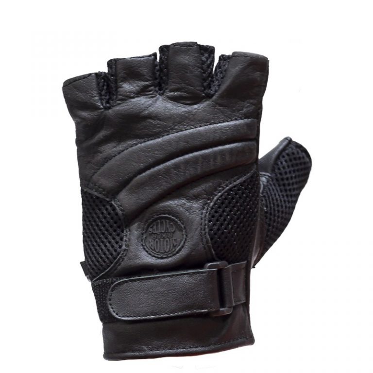 Mens Grey Fingerless Mesh Racing Gloves BNZLC1001GREY Bikers Network