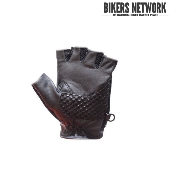 Mens Grey Fingerless Mesh Racing Gloves BNZLC1001GREY Bikers Network