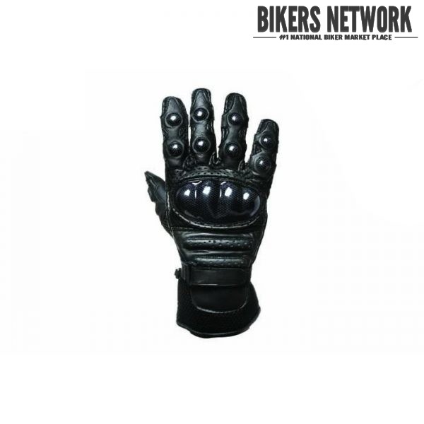 Leather Fingerless Riding Gloves BNGLVZ54 Bikers Network