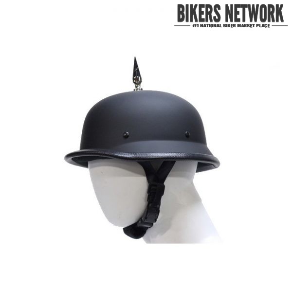 MOTORCYCLE Flat Black 3D Skull NOVELTY Helmet - Austin Leather