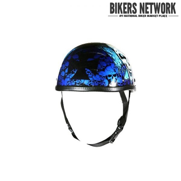 Blue Eagle Novelty Boneyard Motorcycle Helmet BNGH7401BLUE Bikers