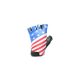 Leather Motorcycle Fingerless Gloves with USA Flag