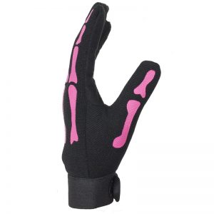 Ladies Pink Mechanic Skeleton Gloves