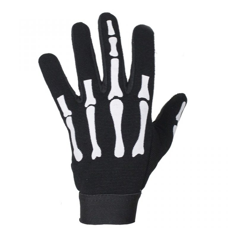 Skeleton Mechanics Gloves Giving Middle Finger BNGLVZ89 Bikers Network