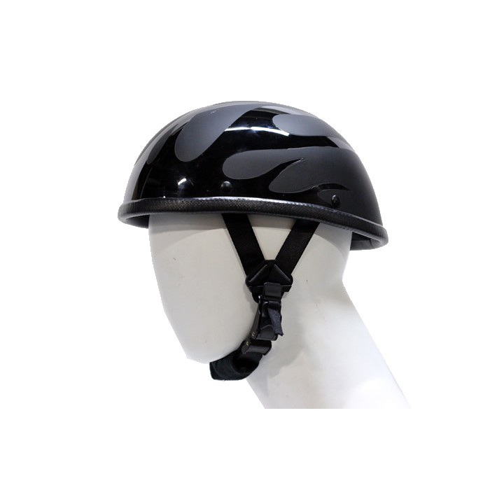 Shiny Black Helmet With Design