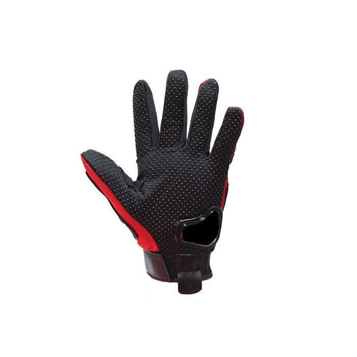 Men's Red Mesh Racing Gloves