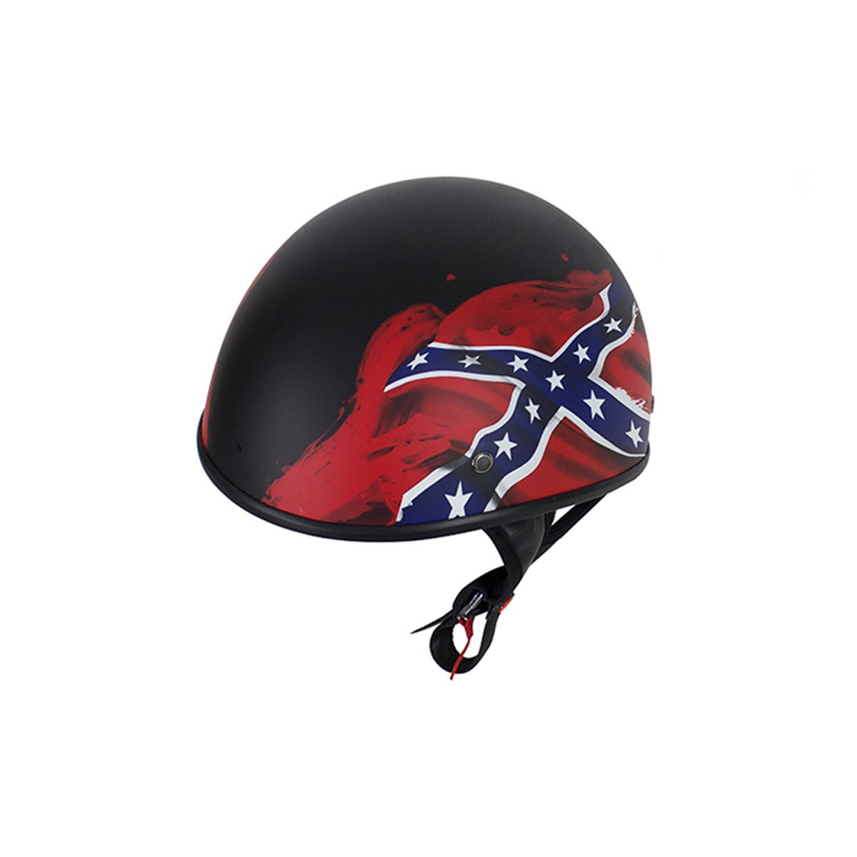 Flat Black DOT Rebel Motorcycle Helmet