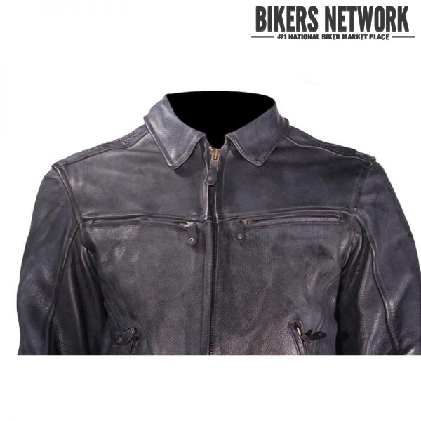 RUBSONS SOA Gilet In Pelle Da Biker - Giubbotto In Vera Pelle - 8