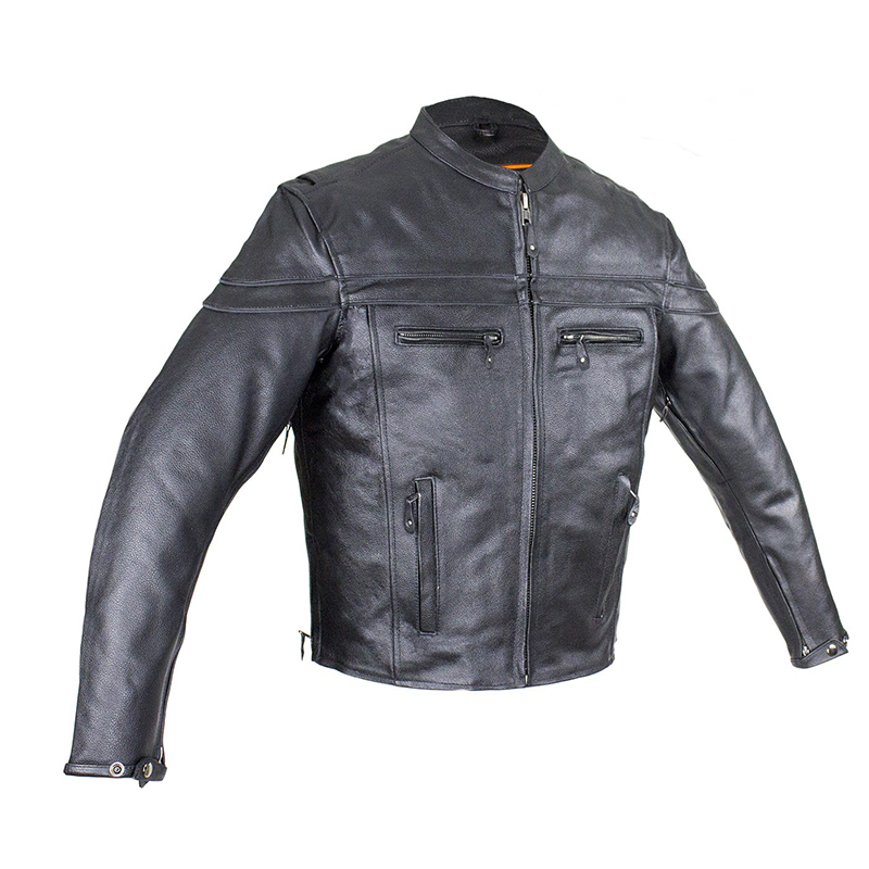 Men’s Reflective Leather Concealed Carry Jacket – BNMJ796-SS – Bikers ...