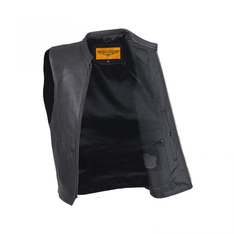 Black Leather Vest Men Mongols MC Leather Biker Vest, Nomad Outlaw