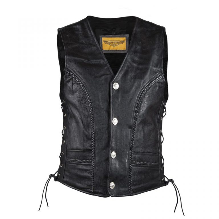 Mens Vest With Zipper & Pockets BNMV31301 Bikers Network