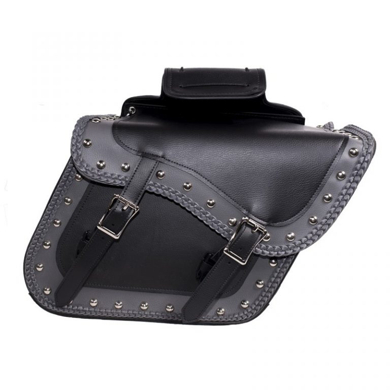 Studded PVC Motorcycle Saddlebag With Gun Holsters BNSD4059PV
