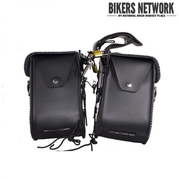 Studded PVC Motorcycle Saddlebag With Gun Holsters BNSD4059PV