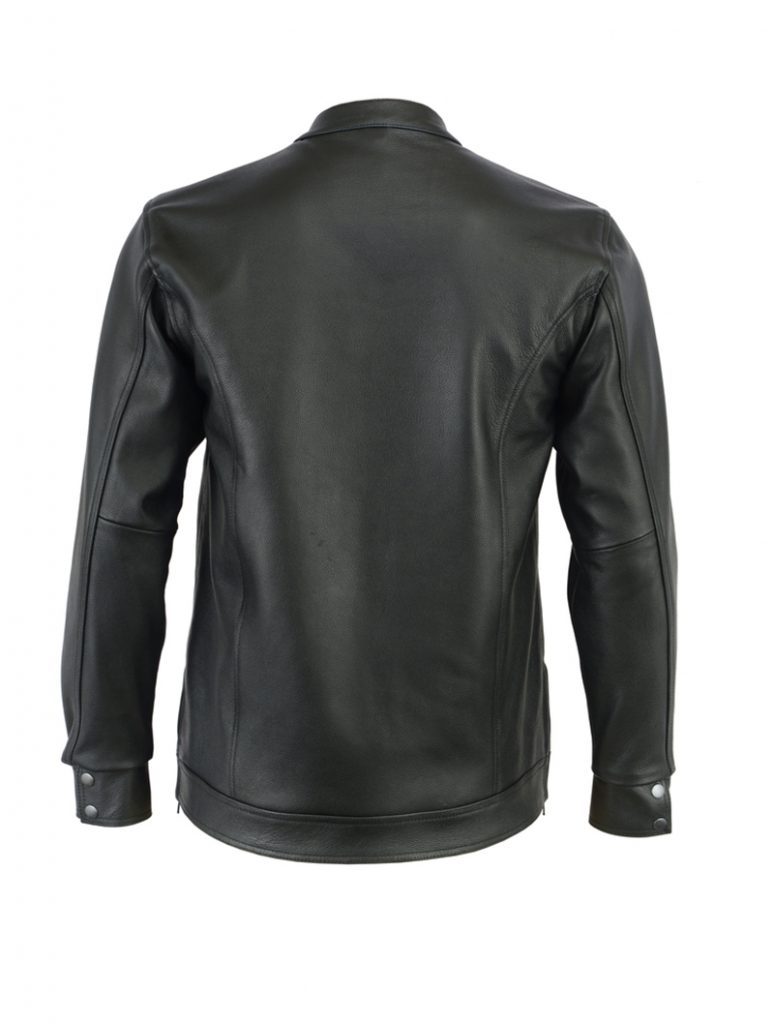 Men’s Full Cut Leather Shirt with Zipper/Snap Front – BNDS788 – Bikers ...